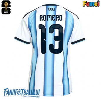 Argentina Cristian Romero #13 Echipament de Fotbal Replică Mondial 2026 Femei Acasa